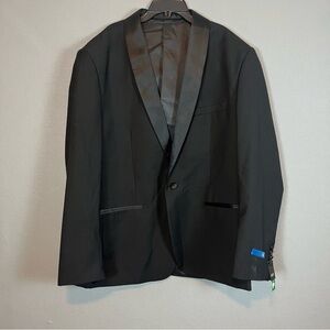 Gino Vitale Men’s Tuxedo Jacket Blazer Black Shawl Lapel Size 46R NWT Formal